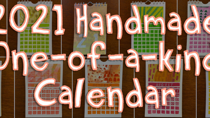 2021 Handmade OAK Wall Calendar