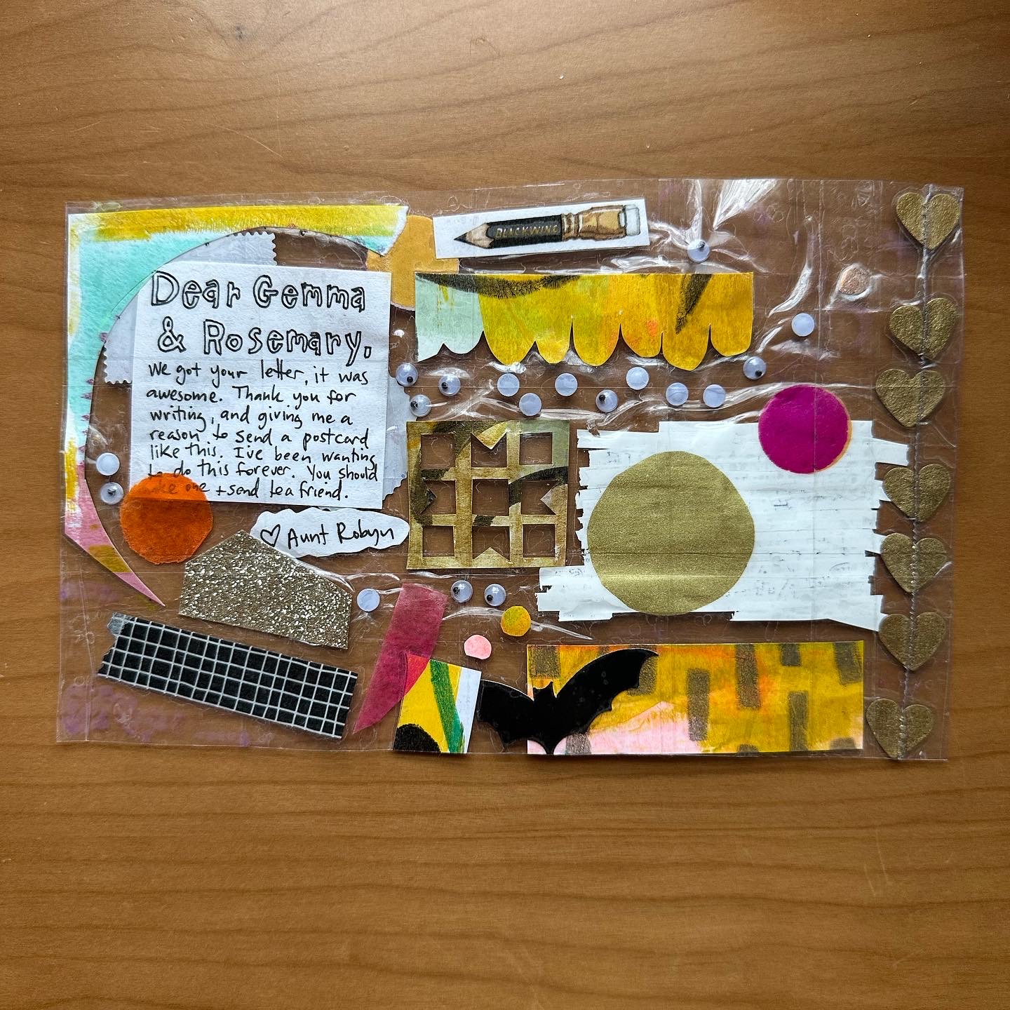 Adventures in Mail Art – Packing Tape Postcard Edition